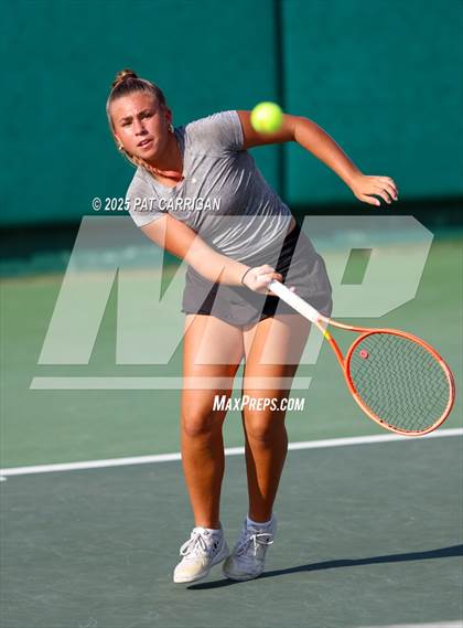Thumbnail 3 in Centennial vs Flour Bluff Flour (UIL 5A Tennis Final) photogallery.