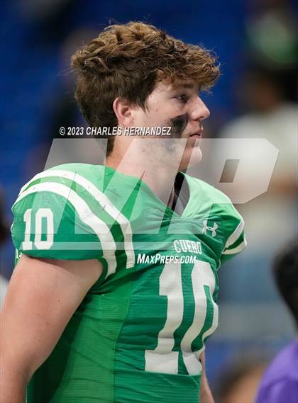 Thumbnail 1 in Cuero vs. Wimberley (UIL 4A Division II Semifinal) photogallery.