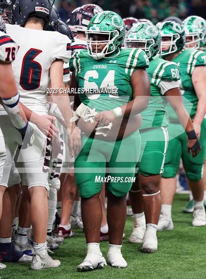 Thumbnail 3 in Cuero vs. Wimberley (UIL 4A Division II Semifinal) photogallery.
