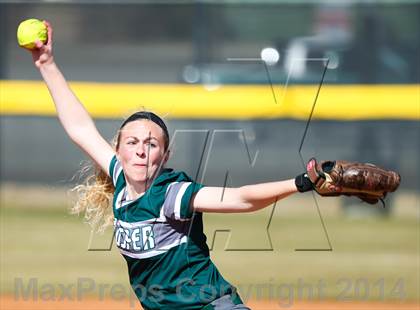 Thumbnail 3 in Prestonwood vs Prosper (LCS/Argyle Softball Tournament) photogallery.