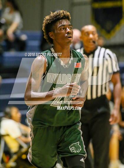 Thumbnail 3 in Etiwanda vs. Twentynine Palms (Rancho Christian Basketball Showcase) photogallery.
