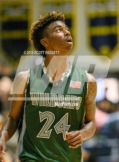 Thumbnail 1 in Etiwanda vs. Twentynine Palms (Rancho Christian Basketball Showcase) photogallery.