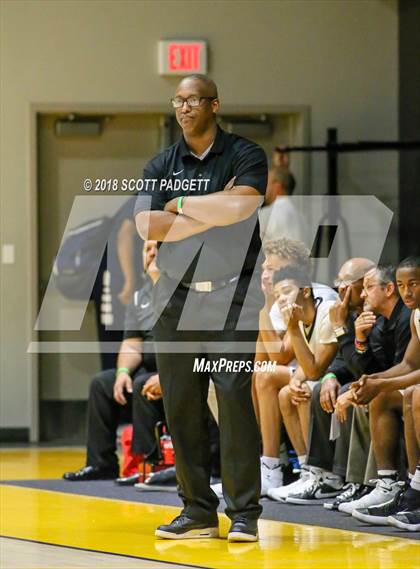 Thumbnail 3 in Etiwanda vs. Twentynine Palms (Rancho Christian Basketball Showcase) photogallery.
