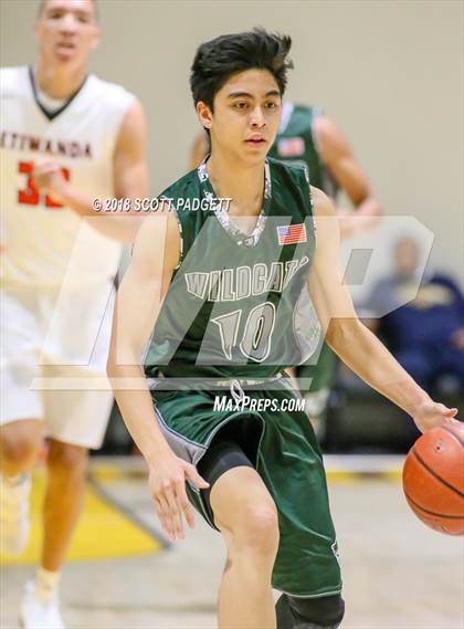 Thumbnail 1 in Etiwanda vs. Twentynine Palms (Rancho Christian Basketball Showcase) photogallery.