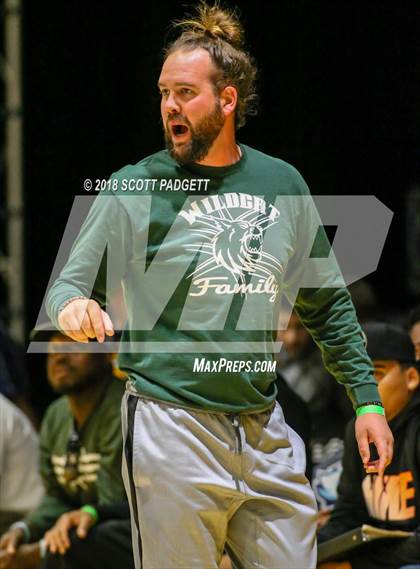 Thumbnail 3 in Etiwanda vs. Twentynine Palms (Rancho Christian Basketball Showcase) photogallery.