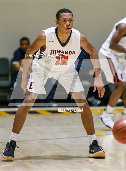 Thumbnail 1 in Etiwanda vs. Twentynine Palms (Rancho Christian Basketball Showcase) photogallery.