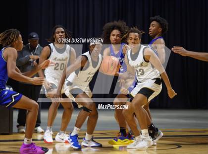 Thumbnail 2 in Fort Bend Marshall vs. King (Houston Methodist Cy Hoops Invitational) photogallery.