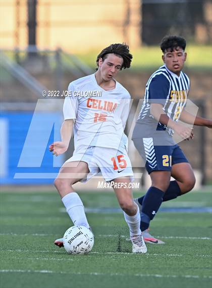 Thumbnail 3 in Celina vs Stephenville (UIL 4A Boys Soccer State Semifinal) photogallery.
