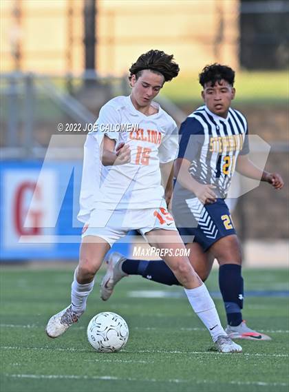 Thumbnail 2 in Celina vs Stephenville (UIL 4A Boys Soccer State Semifinal) photogallery.