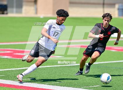 Thumbnail 2 in Austin Achieve vs. Gainesville (UIL 4A Soccer Division II Final) photogallery.