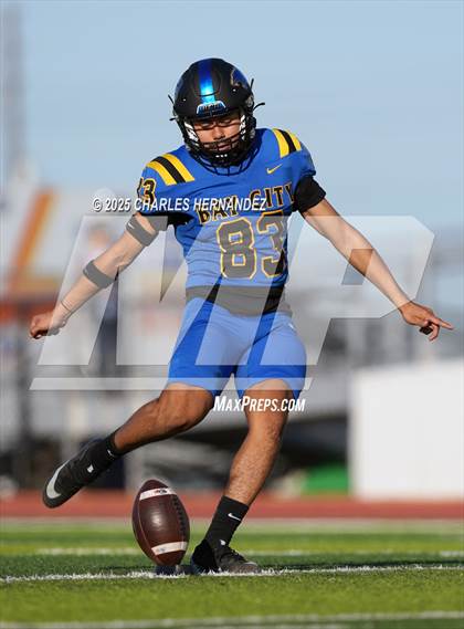 Thumbnail 1 in LBJ Austin vs Bay City (UIL 4A D1 Football Area) photogallery.