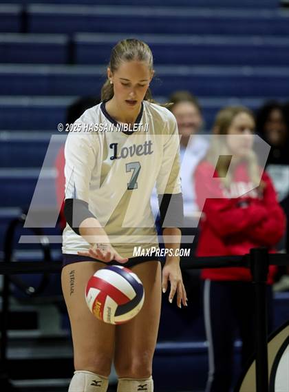 Thumbnail 2 in Hebron Christian vs. Lovett (GHSA 1A Private Finals) photogallery.