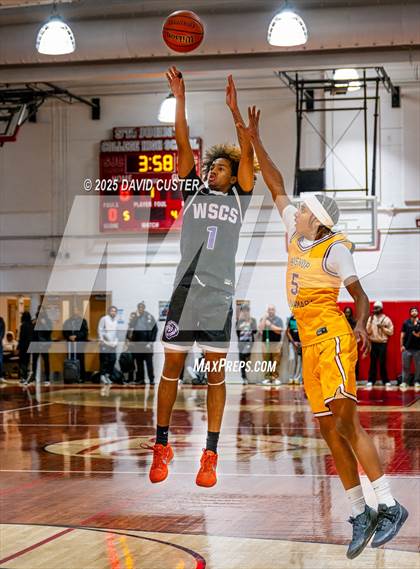 Thumbnail 1 in Winston Salem Christian National vs. Bishop McNamara (Capital Hoops Mayhem on Military) photogallery.