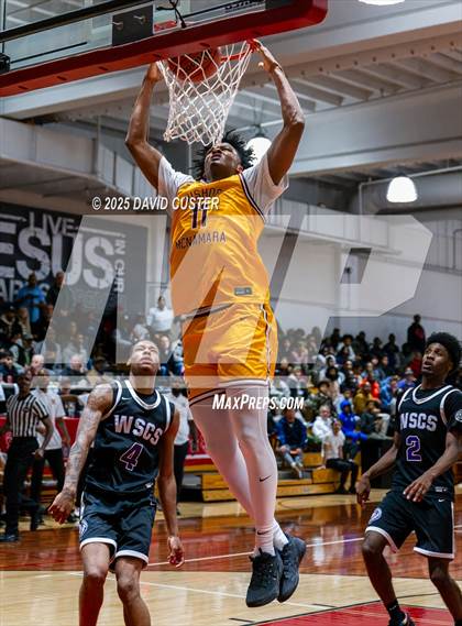 Thumbnail 1 in Winston Salem Christian National vs. Bishop McNamara (Capital Hoops Mayhem on Military) photogallery.