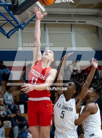 Thumbnail 3 in Freedom Christian Academy vs. E.E. Smith (MLK Dream Jam at Terry Sanford) photogallery.