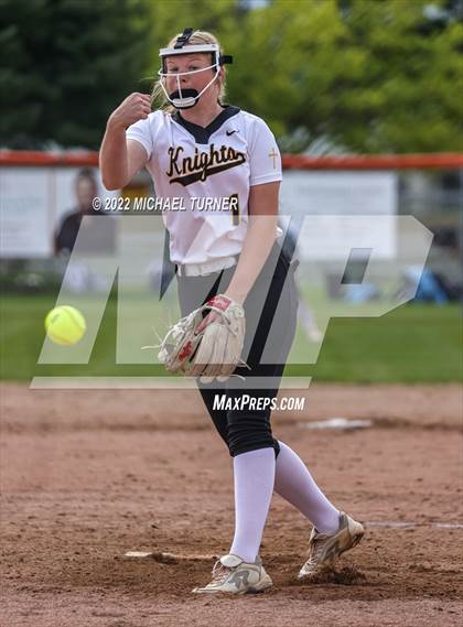 Thumbnail 3 in Lakeland vs Bishop Kelly (IHSAA 4A State Tournament) photogallery.