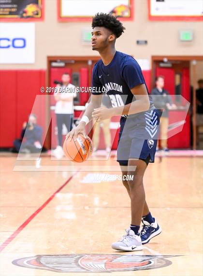 Thumbnail 2 in Hamilton Heights Christian Academy vs Hillcrest Prep (Hoophall West Tournament)  photogallery.