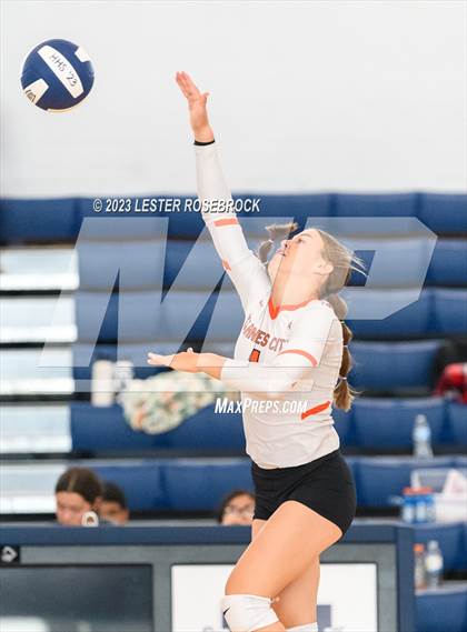 Thumbnail 2 in Karnes City @ Stacey (Hondo Volleyball Tournament) photogallery.