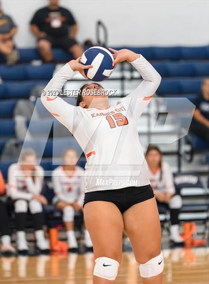 Thumbnail 1 in Karnes City @ Stacey (Hondo Volleyball Tournament) photogallery.