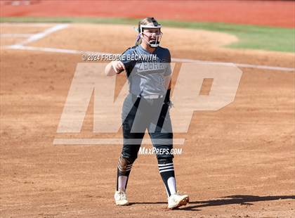 Thumbnail 3 in Hallettsville vs. Grandview (UIL 3A Softball Semifinal) photogallery.