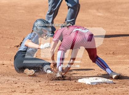 Thumbnail 3 in Hallettsville vs. Grandview (UIL 3A Softball Semifinal) photogallery.