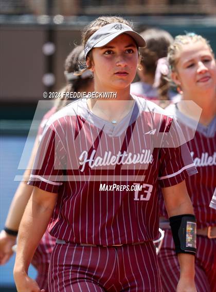 Thumbnail 1 in Hallettsville vs. Grandview (UIL 3A Softball Semifinal) photogallery.