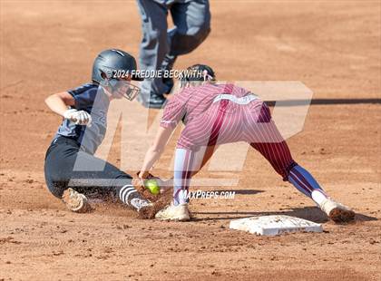 Thumbnail 1 in Hallettsville vs. Grandview (UIL 3A Softball Semifinal) photogallery.