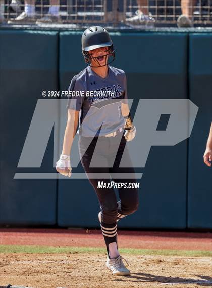 Thumbnail 2 in Hallettsville vs. Grandview (UIL 3A Softball Semifinal) photogallery.