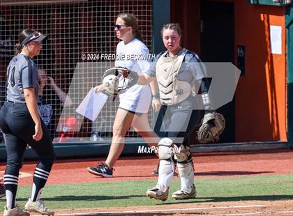 Thumbnail 2 in Hallettsville vs. Grandview (UIL 3A Softball Semifinal) photogallery.