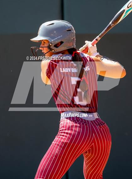 Thumbnail 2 in Hallettsville vs. Grandview (UIL 3A Softball Semifinal) photogallery.