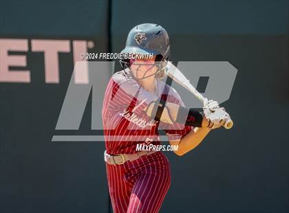 Thumbnail 3 in Hallettsville vs. Grandview (UIL 3A Softball Semifinal) photogallery.