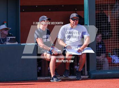 Thumbnail 3 in Hallettsville vs. Grandview (UIL 3A Softball Semifinal) photogallery.