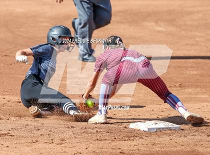 Thumbnail 3 in Hallettsville vs. Grandview (UIL 3A Softball Semifinal) photogallery.