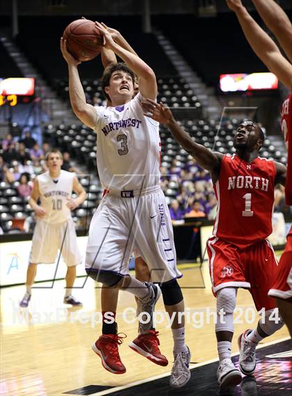 Thumbnail 2 in North vs. Blue Valley Northwest (KSHSAA 6A Playoff) photogallery.