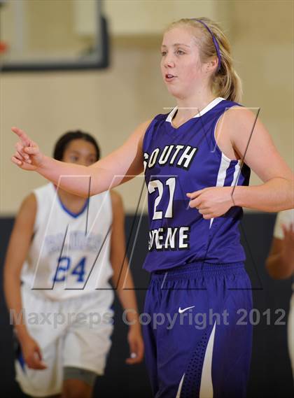 Thumbnail 2 in St. Mary's Academy vs. South Eugene (Nike Interstate Shootout) photogallery.
