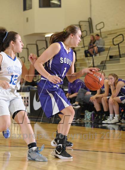 Thumbnail 3 in St. Mary's Academy vs. South Eugene (Nike Interstate Shootout) photogallery.