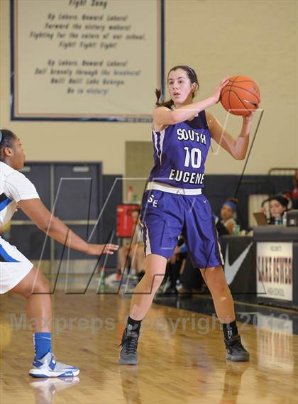 Thumbnail 1 in St. Mary's Academy vs. South Eugene (Nike Interstate Shootout) photogallery.