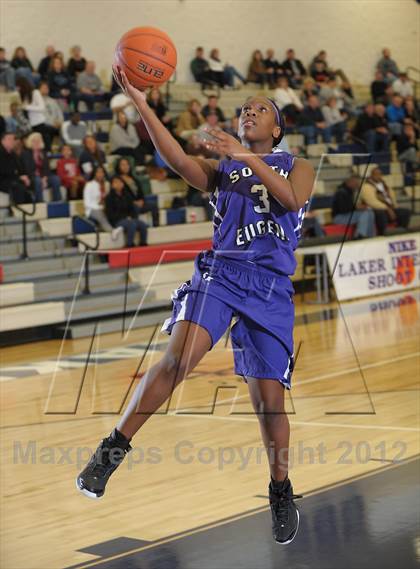 Thumbnail 3 in St. Mary's Academy vs. South Eugene (Nike Interstate Shootout) photogallery.