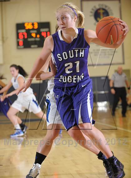 Thumbnail 2 in St. Mary's Academy vs. South Eugene (Nike Interstate Shootout) photogallery.