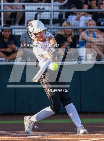Thumbnail 2 in Guyer vs. Forney (UIL 6A D2 Girls Softball State Semi-Final) photogallery.