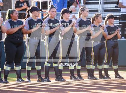 Thumbnail 1 in Guyer vs. Forney (UIL 6A D2 Girls Softball State Semi-Final) photogallery.