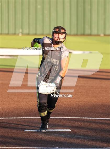 Thumbnail 1 in Guyer vs. Forney (UIL 6A D2 Girls Softball State Semi-Final) photogallery.