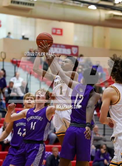 Thumbnail 1 in Brownsburg vs. Avon (Hendricks County Tournament) photogallery.