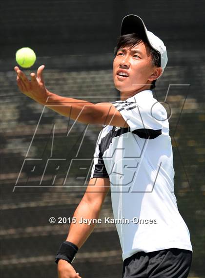 Thumbnail 3 in CIF SoCal Regional Boys Tennis Championships (Day 1 Action/Team Photos)  photogallery.