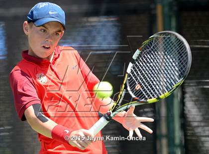 Thumbnail 3 in CIF SoCal Regional Boys Tennis Championships (Day 1 Action/Team Photos)  photogallery.