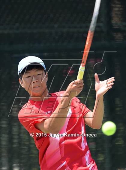 Thumbnail 3 in CIF SoCal Regional Boys Tennis Championships (Day 1 Action/Team Photos)  photogallery.