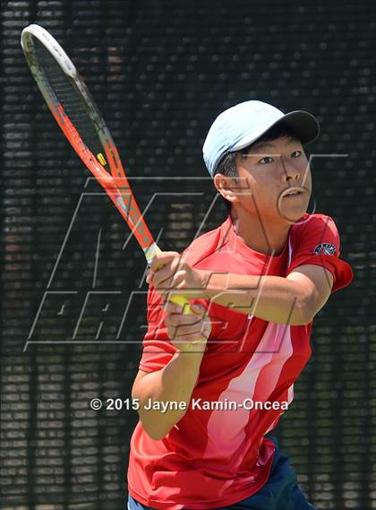 Thumbnail 2 in CIF SoCal Regional Boys Tennis Championships (Day 1 Action/Team Photos)  photogallery.