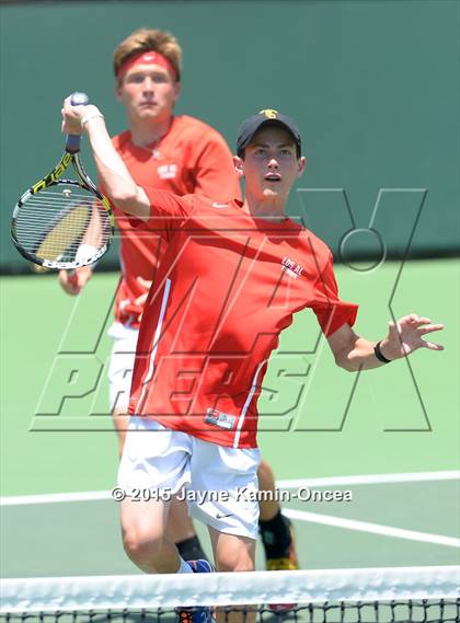 Thumbnail 3 in CIF SoCal Regional Boys Tennis Championships (Day 1 Action/Team Photos)  photogallery.