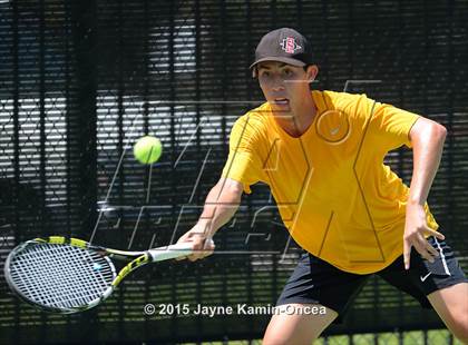 Thumbnail 3 in CIF SoCal Regional Boys Tennis Championships (Day 1 Action/Team Photos)  photogallery.