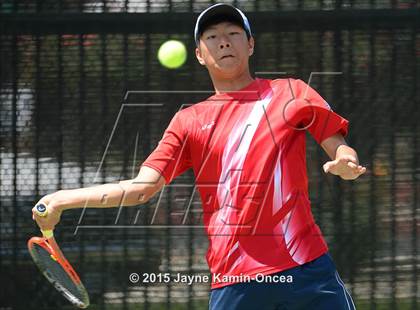 Thumbnail 2 in CIF SoCal Regional Boys Tennis Championships (Day 1 Action/Team Photos)  photogallery.